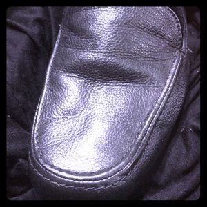 Black leather loafers size 10 worn once